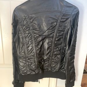 Black faux leather jacket